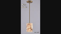 Video: Valencia – Spanish Alabaster Pendant Light in Brushed Brass