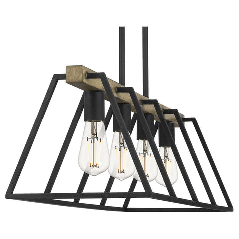 Ashley Harbour Lighting Houston 34" Modern Farmhouse 4-Light Linear Island Light Chandelier