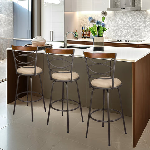 Avery 30" Adjustable Swivel Kitchen Island Barstool, Set of 2