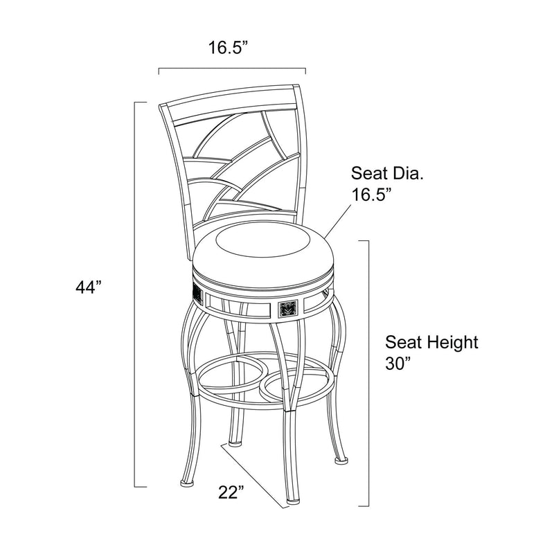 Monarch II 30" Swivel Bar Stool, Set of 2