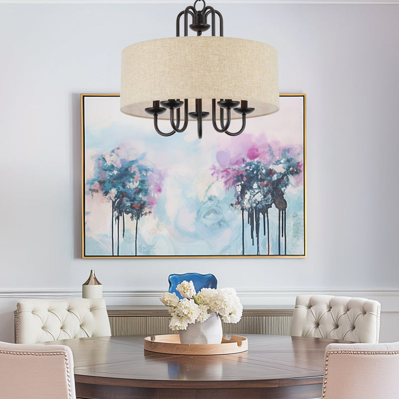 Gwenyth 20" 5-Light Modern Drum Chandelier