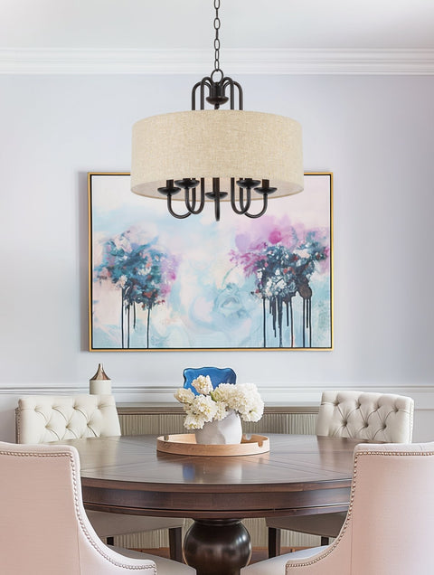 Gwenyth 20" 5-Light Modern Drum Chandelier