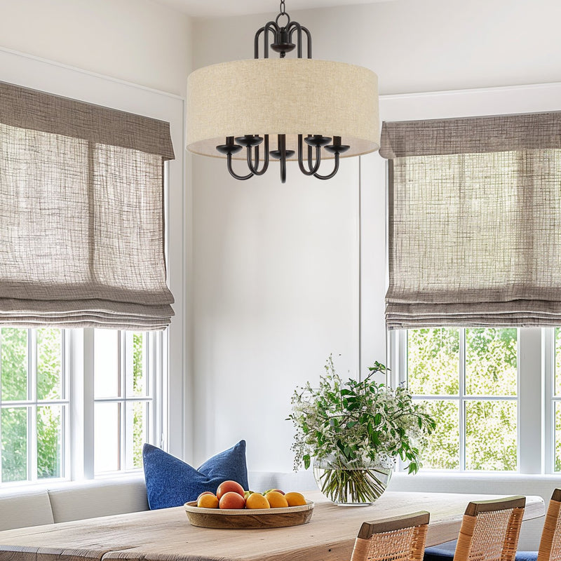 Gwenyth 20" 5-Light Modern Drum Chandelier