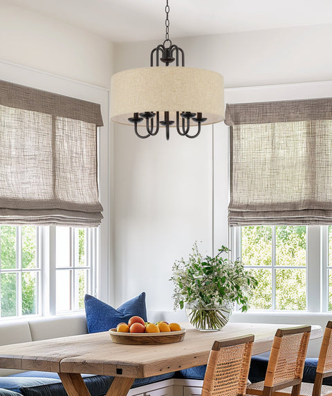 Gwenyth 20" 5-Light Modern Drum Chandelier