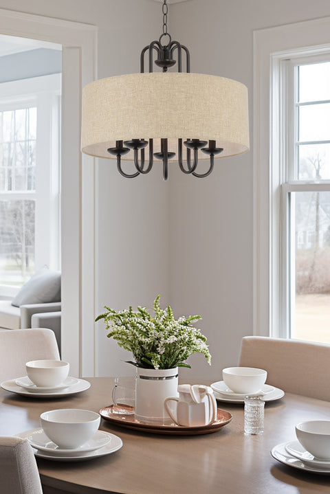 Gwenyth 20" 5-Light Modern Drum Chandelier