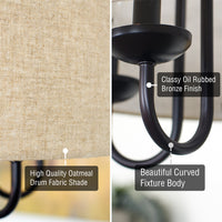 Gwenyth 20" 5-Light Modern Drum Chandelier