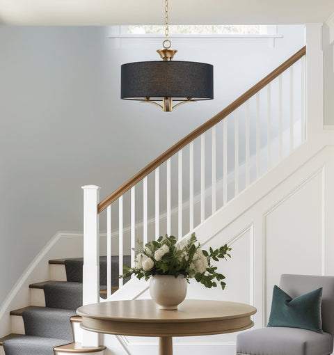 Alondra 20" Modern 3-Light Drum Chandelier