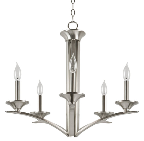 Lillie 25" Contemporary 5-Light Candle Chandelier