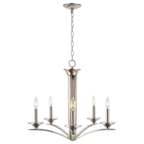Lillie 25" Contemporary 5-Light Candle Chandelier