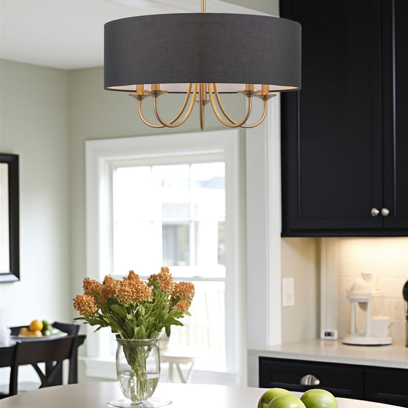 Quinn 22" Traditional 5-Light Hanging Chandelier