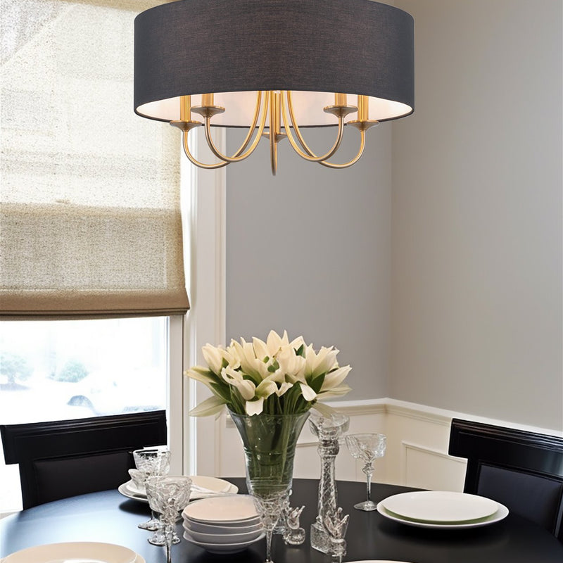 Quinn 22" Traditional 5-Light Hanging Chandelier