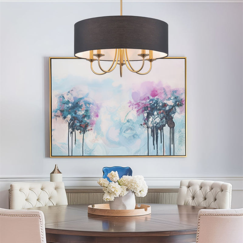 Quinn 22" Traditional 5-Light Hanging Chandelier