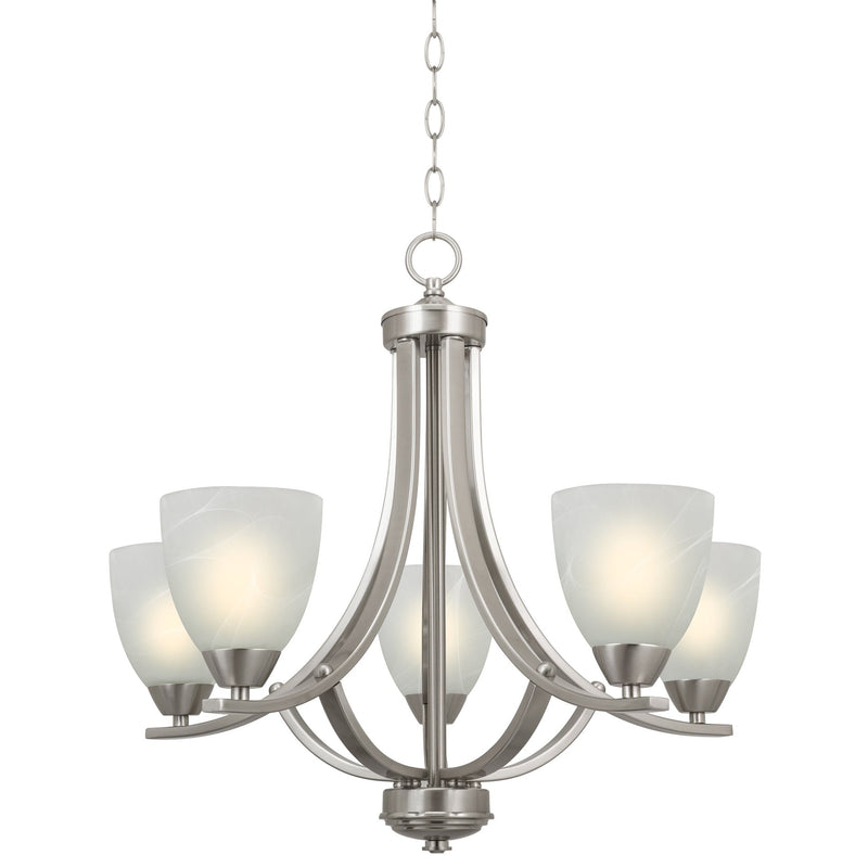 Weston 24" Contemporary 5-Light Large Hanging Chandelier