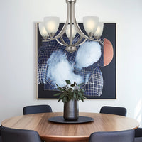 Weston 24" Contemporary 5-Light Large Hanging Chandelier