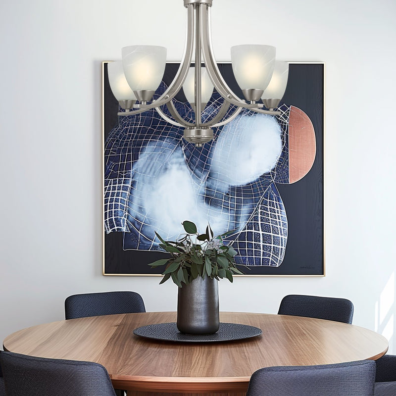 Weston 24" Contemporary 5-Light Large Hanging Chandelier