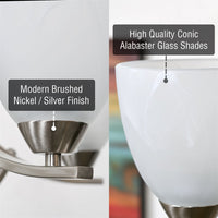 Weston 24" Contemporary 5-Light Large Hanging Chandelier