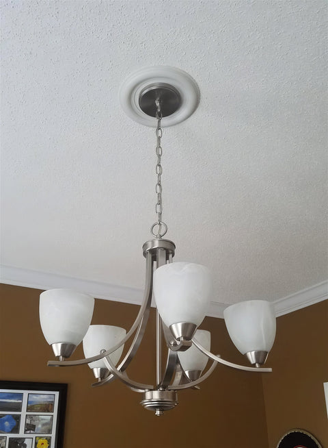 Weston 24" Contemporary 5-Light Large Hanging Chandelier