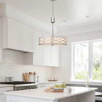 Sienna 19" 3-Light Metal Drum Chandelier