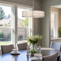 Sienna 19" 3-Light Metal Drum Chandelier