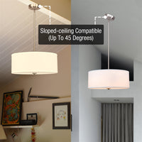 Nolan 18" Classic 3-Light Drum Pendant Chandelier