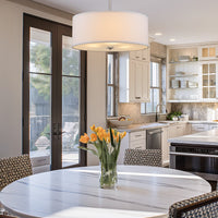 Nolan 18" Classic 3-Light Drum Pendant Chandelier