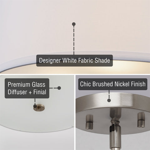 Nolan 18" Classic 3-Light Drum Pendant Chandelier