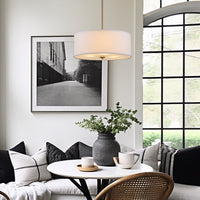Nolan 18" Classic 3-Light Drum Pendant Chandelier