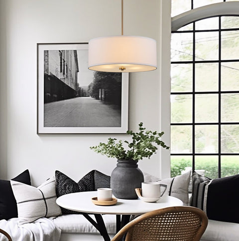 Nolan 18" Classic 3-Light Drum Pendant Chandelier