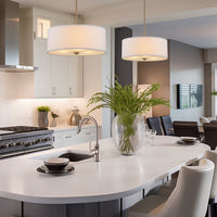 Nolan 18" Classic 3-Light Drum Pendant Chandelier