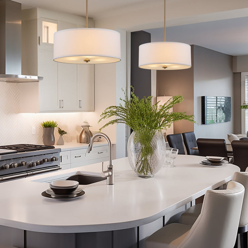 Nolan 18" Classic 3-Light Drum Pendant Chandelier