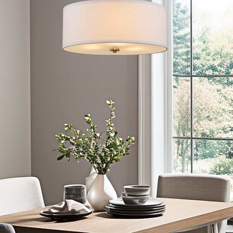 Nolan 18" Classic 3-Light Drum Pendant Chandelier