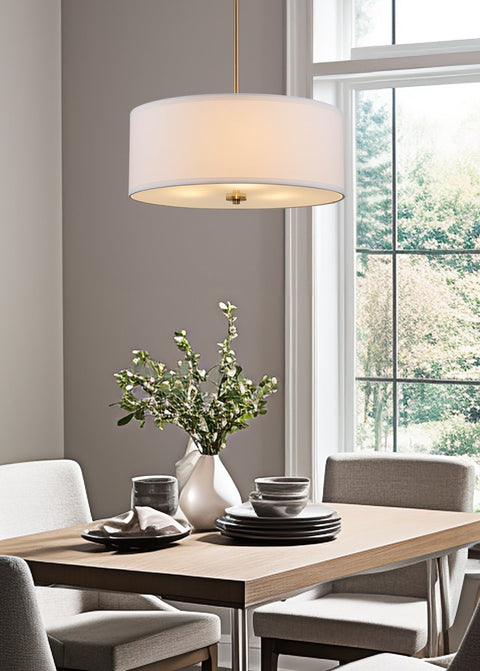 Nolan 18" Classic 3-Light Drum Pendant Chandelier