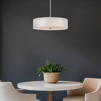 Lindos 20" Modern 3-Light Double Drum Chandelier