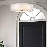 Lindos 20" Modern 3-Light Double Drum Chandelier