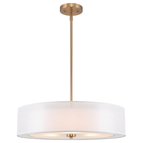 Lindos 20" Modern 3-Light Double Drum Chandelier