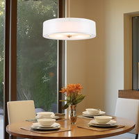 Lindos 20" Modern 3-Light Double Drum Chandelier