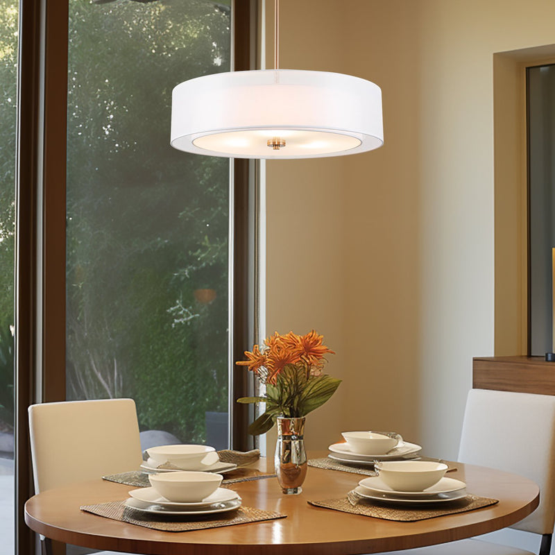 Lindos 20" Modern 3-Light Double Drum Chandelier