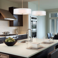 Lindos 20" Modern 3-Light Double Drum Chandelier