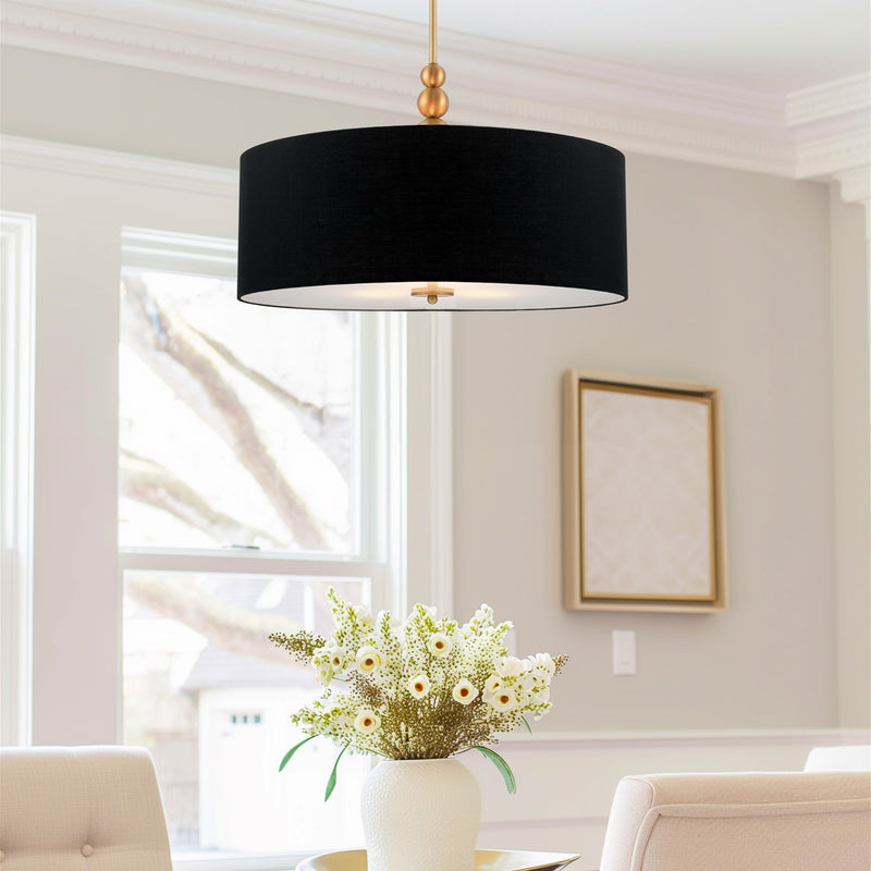 Adelade 22" Modern 3-Light Drum Pendant Chandelier