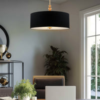 Adelade 22" Modern 3-Light Drum Pendant Chandelier