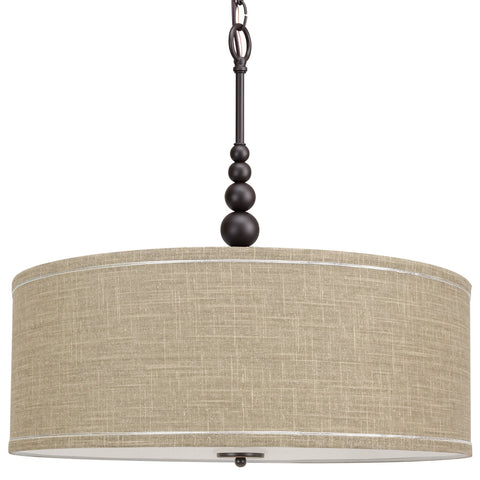 Adelade 23" Modern 3-Light Drum Pendant Chandelier