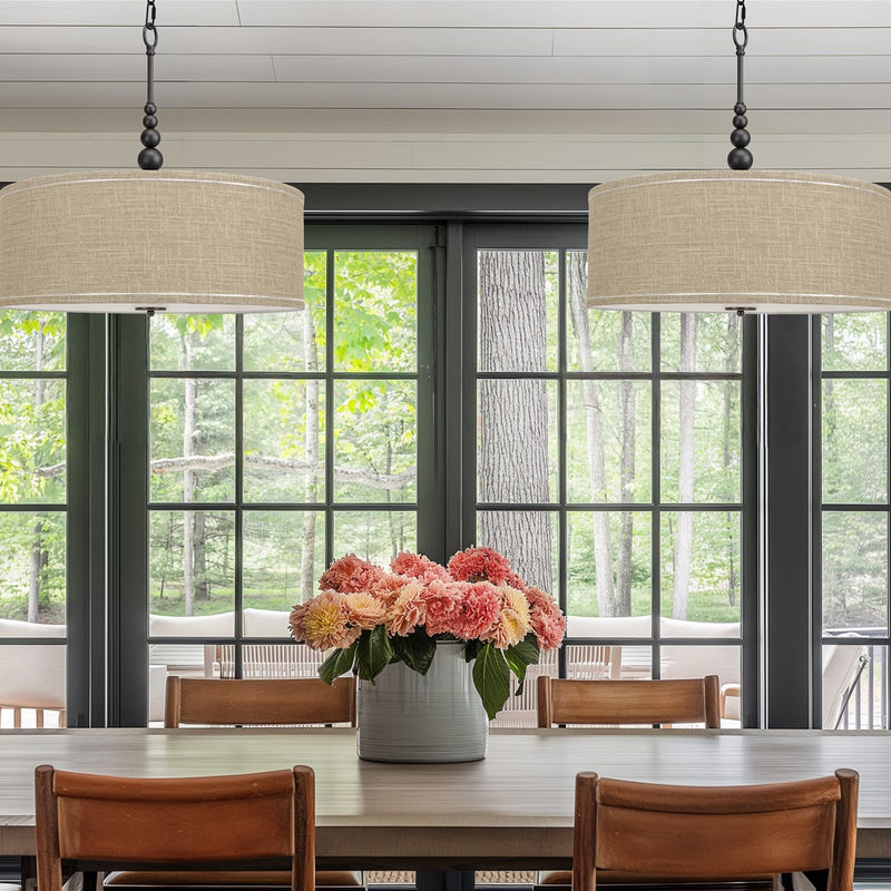 Adelade 23" Modern 3-Light Drum Pendant Chandelier