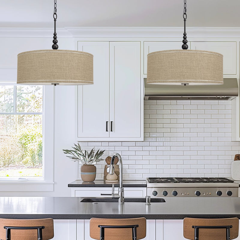 Adelade 23" Modern 3-Light Drum Pendant Chandelier