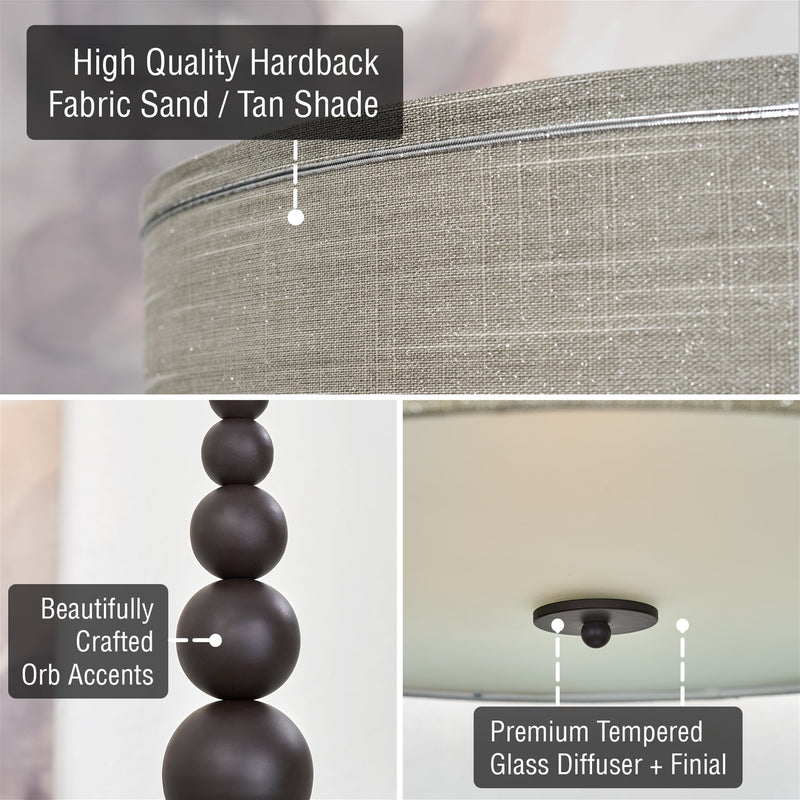 Adelade 23" Modern 3-Light Drum Pendant Chandelier