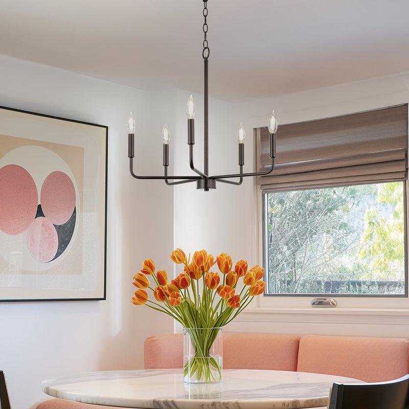 Camille 22" 5-Light Modern Chandelier