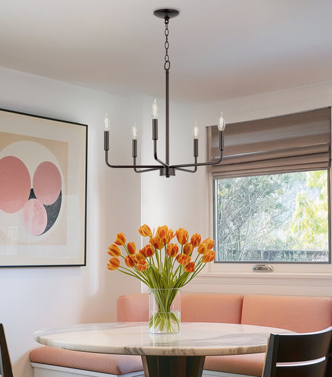 Camille 22" 5-Light Modern Chandelier