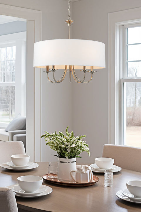Quinn 22" Traditional 5-Light Hanging Chandelier
