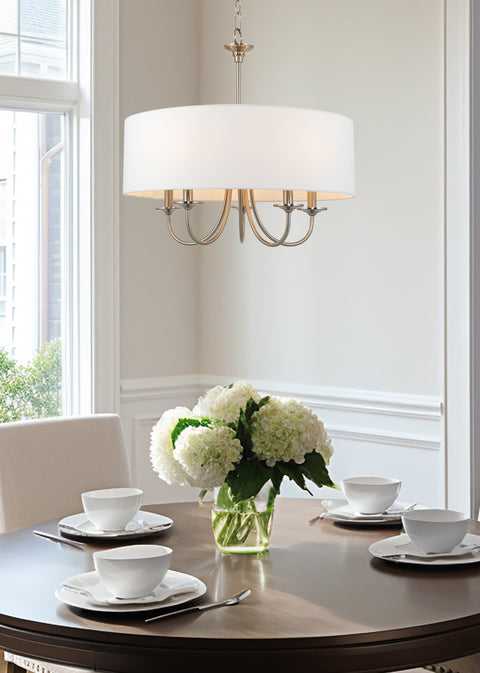 Quinn 22" Traditional 5-Light Hanging Chandelier