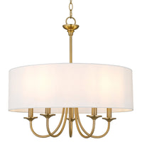 Kira Home Quinn 22" Large Modern 5-Light Drum Chandelier for Kitchen Island