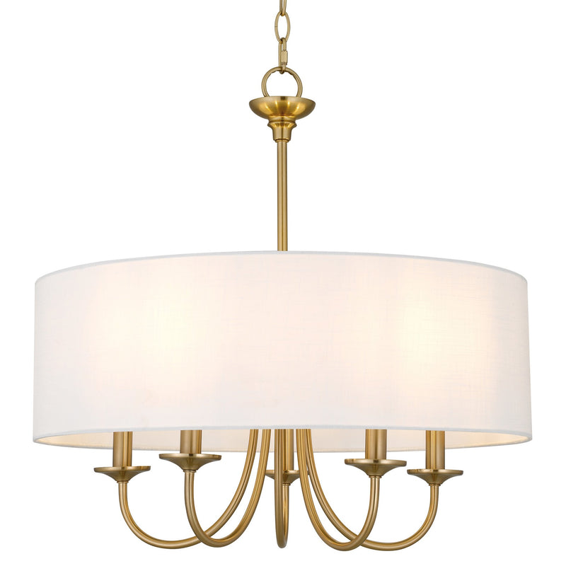 Kira Home Quinn 22" Large Modern 5-Light Drum Chandelier for Kitchen Island